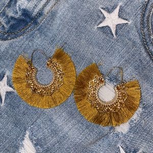 Gold Tassel Earrings